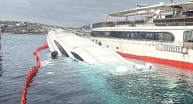 Bodrum'da 40 milyon TL'lik yat sulara gömüldü