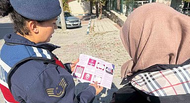 Jandarmanın kadına şiddetle mücadele etkinliği sürüyor