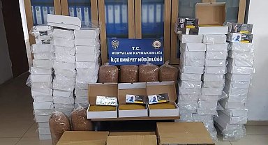 Siirt'te 140 kilo tütün ve 30 bin makaron ele geçirildi