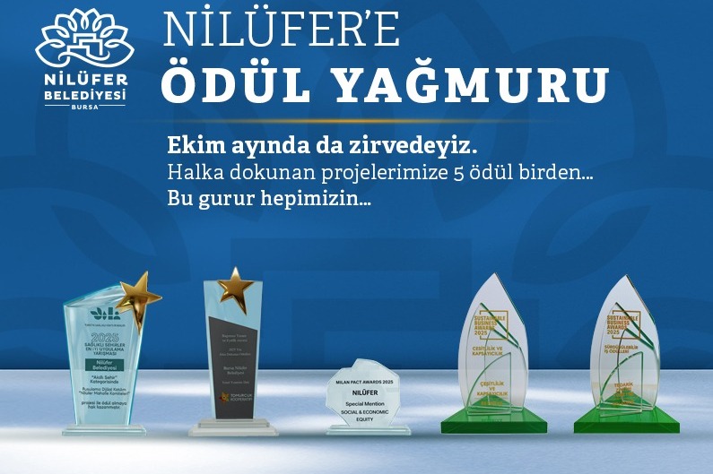 Nilüfer Belediyesi’ne Ekim ayında ödül yağdı