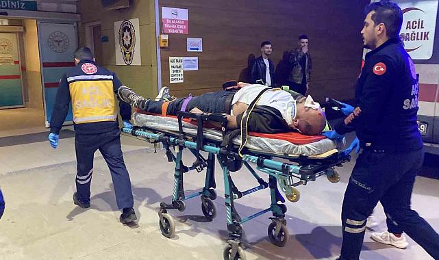 Kamyonun kasasından düşen işçi yaralandı