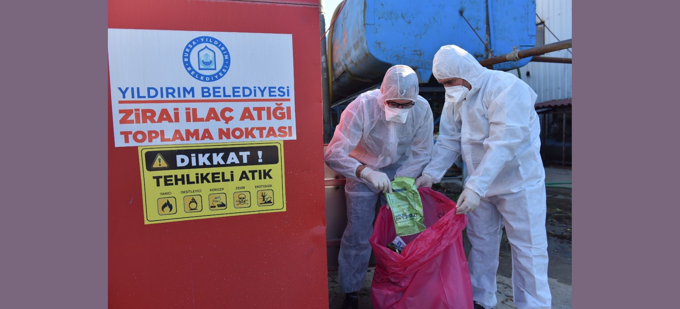 Yıldırım’da 580 kilogram zirai ilaç atık kutusu ...