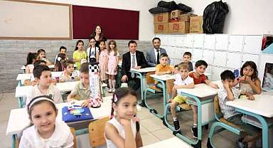 Öğrenciler karnelerini Başkan Aydın’dan aldı