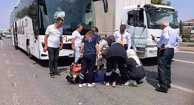 Bursa’da yolcu otobüsü kadına çarptı