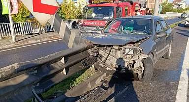 Bursa’da korkunç kaza: Ok gibi saplandı